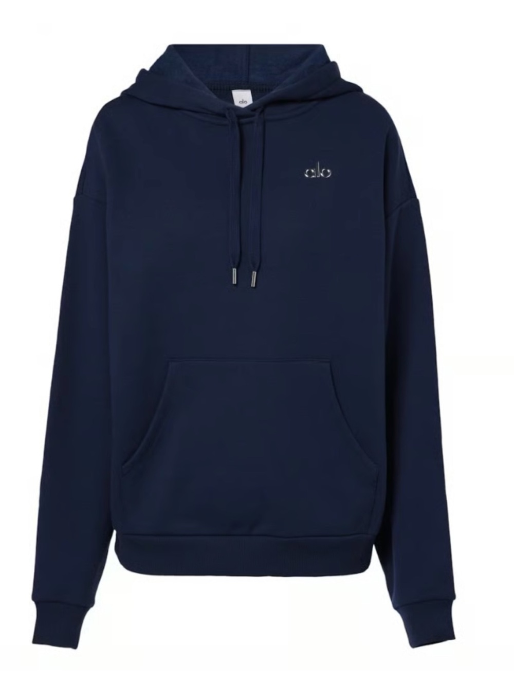 Alo Yoga Accolade Hoodie Sweatshirt in Navy Blue - New